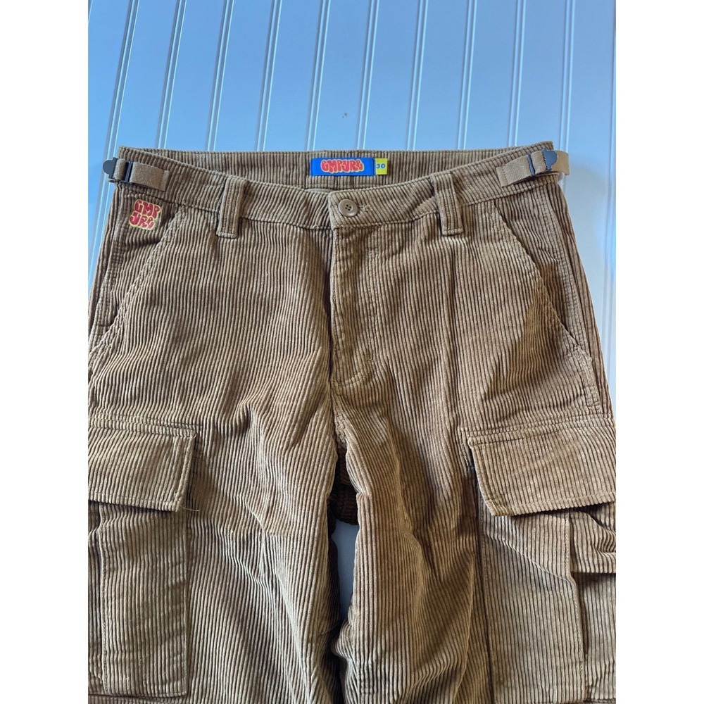 Empyre Skate Tobacco Corduroy Cargo Pants Brown Baggy Unisex 30 - Picture 5 of 9
